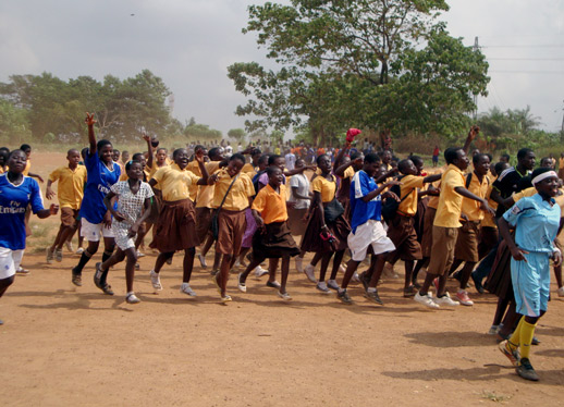 Freude über Fußball in Ghana