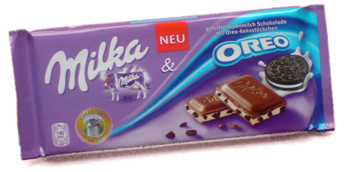 Milka-Schokolade mit Oreo-Keksstückchen
