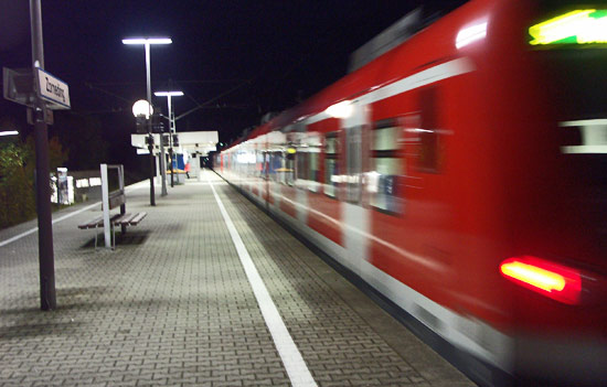 Abfahrende S-Bahn